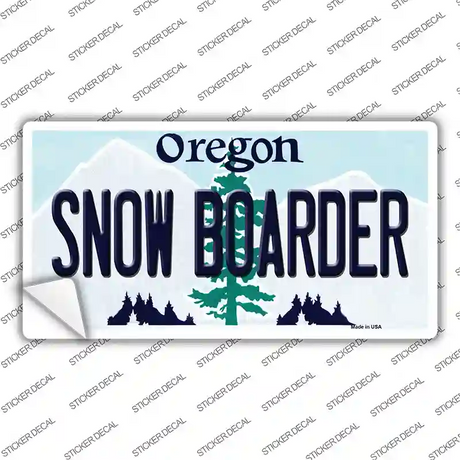 Snow Boarder Oregon Novelty Sticker Decal Small