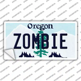 Zombie Oregon Novelty Sticker Decal Small