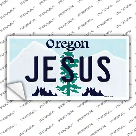 Jesus Oregon Novelty Sticker Decal Small