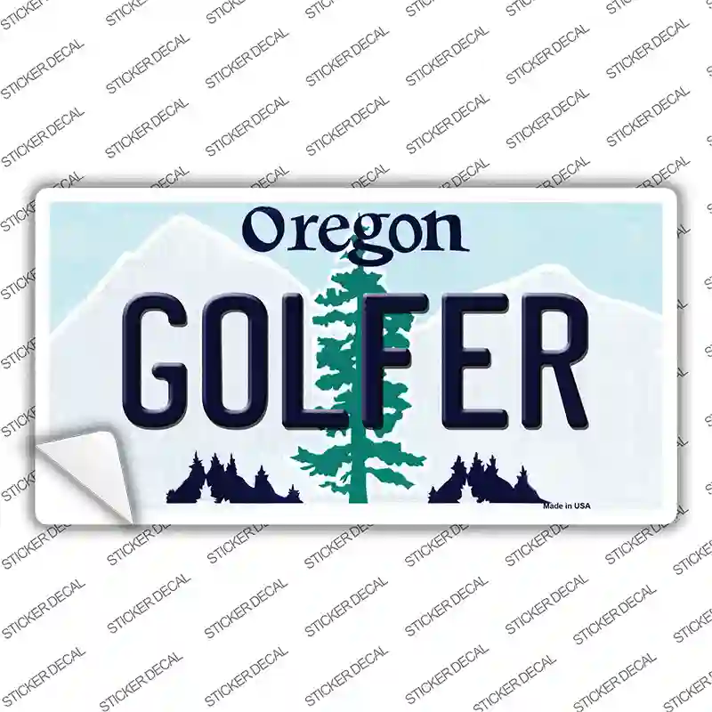 Golfer Oregon Novelty Sticker Decal Small