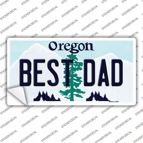 Best Dad Oregon Novelty Sticker Decal Small