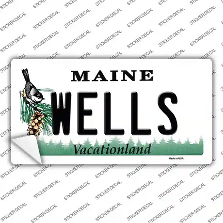 Wells Maine Novelty Sticker Decal Small