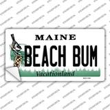 Beach Bum Maine Novelty Sticker Decal Small