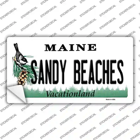 Sandy Beaches Maine Novelty Sticker Decal Small