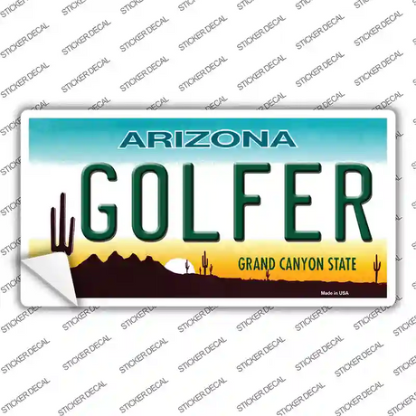 Golfer Arizona Novelty Sticker Decal Small