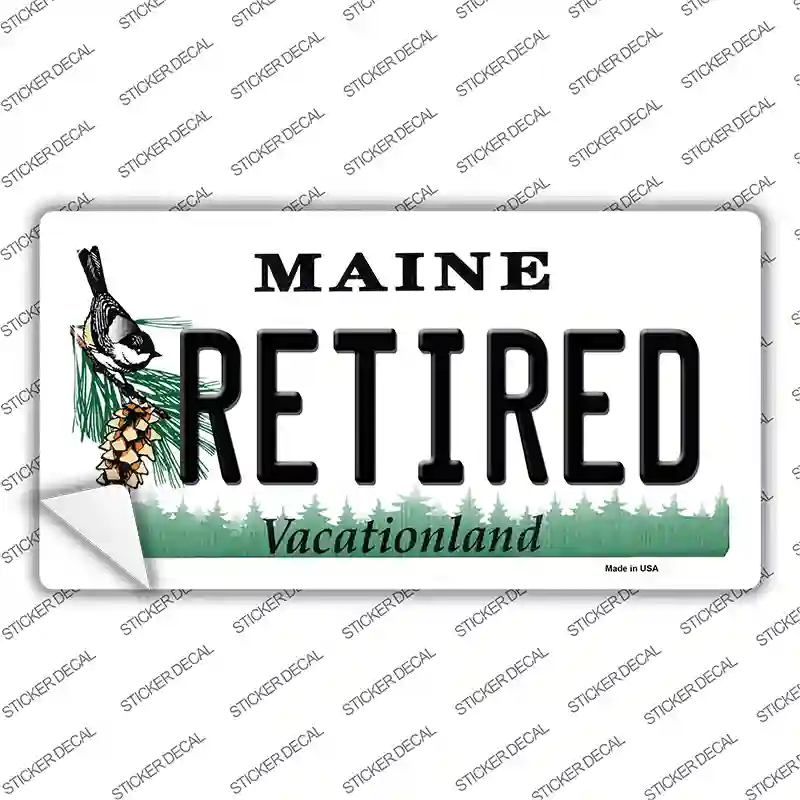 Retired Maine Novelty Sticker Decal Small