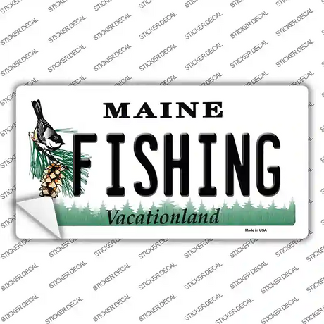 Fishing Maine Novelty Sticker Decal Small