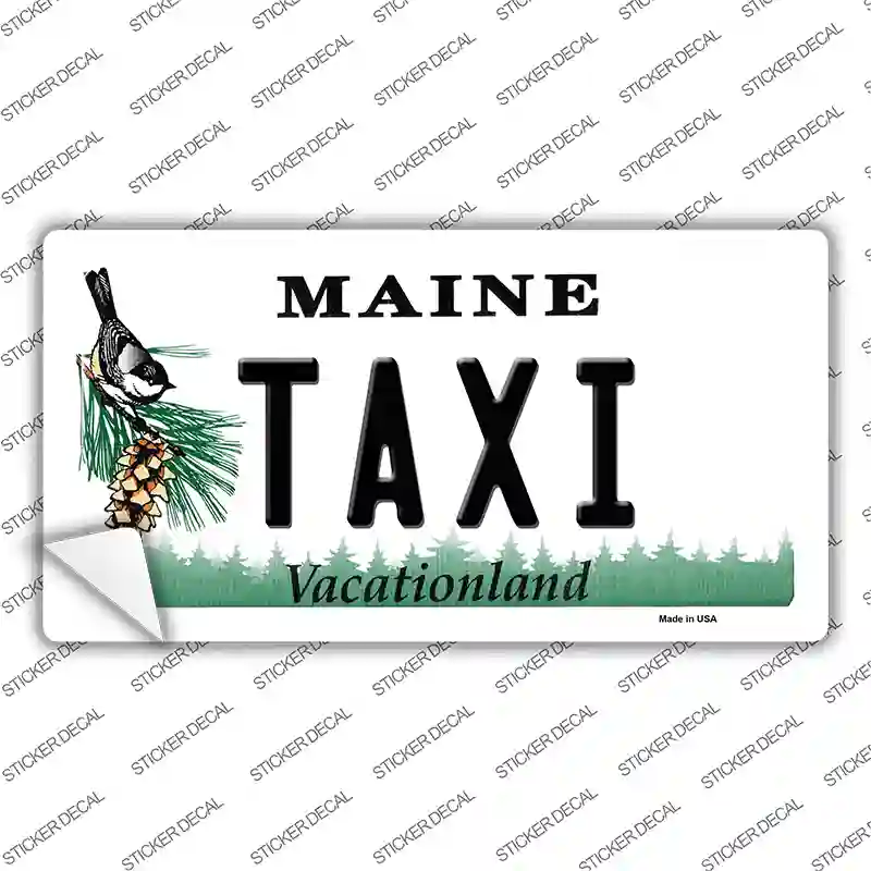 Taxi Maine Novelty Sticker Decal Small