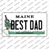 Best Dad Maine Novelty Sticker Decal Small