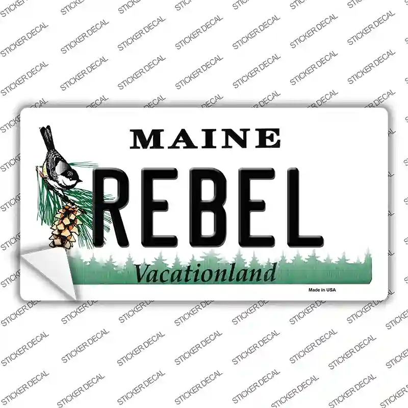 Rebel Maine Novelty Sticker Decal Small