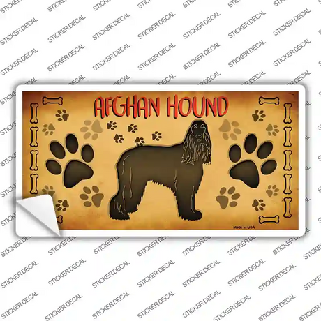 Afghan Hound Novelty Sticker Decal Small