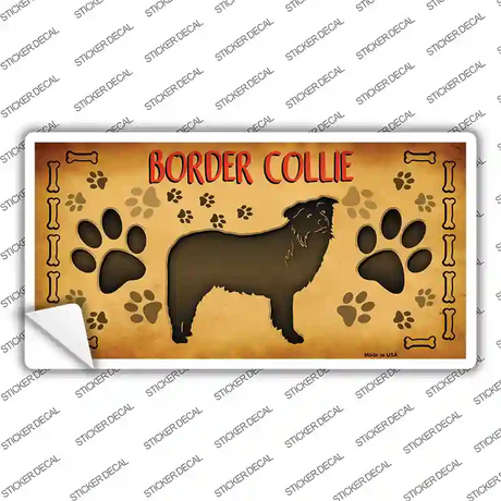 Border Collie Novelty Sticker Decal Small