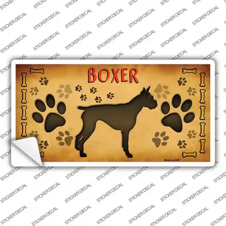 Boxer Novelty Sticker Decal Small