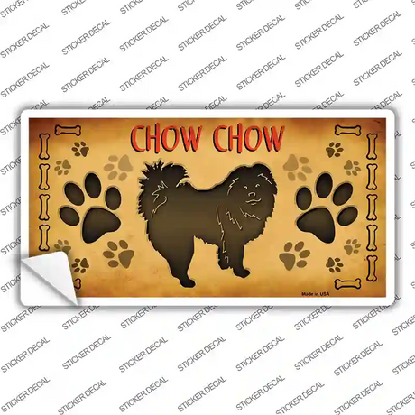 Chow Chow Novelty Sticker Decal Small