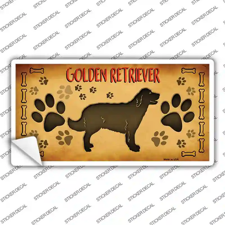 Golden Retriever Novelty Sticker Decal Small