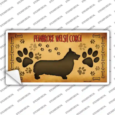 Pembroke Welsh Corgi Novelty Sticker Decal Small