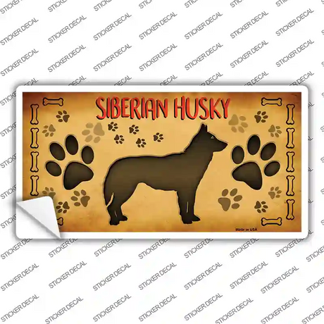 Siberian Husky Novelty Sticker Decal Small