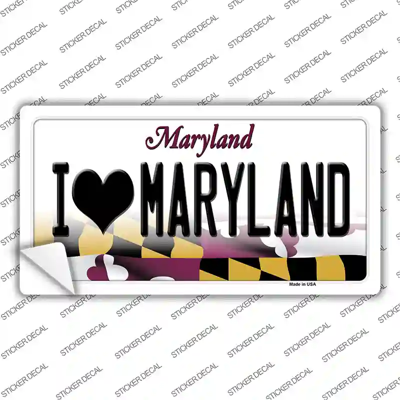 I Love Maryland Novelty Sticker Decal Small