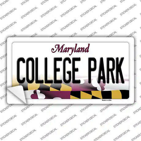 College Park Maryland Novelty Sticker Decal Small