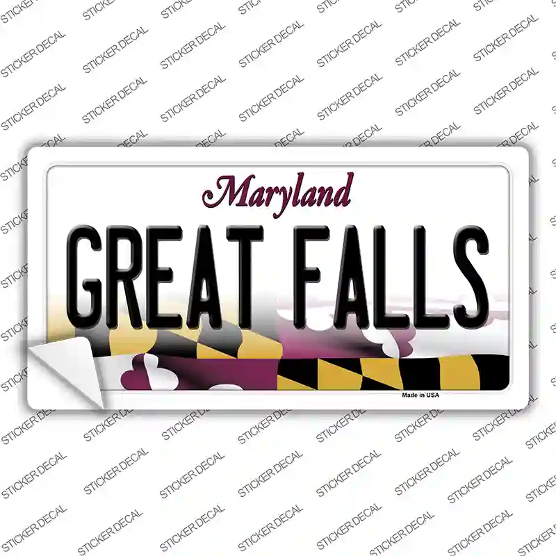 Great Falls Maryland Novelty Sticker Decal Small