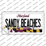 Sandy Beaches Maryland Novelty Sticker Decal Small