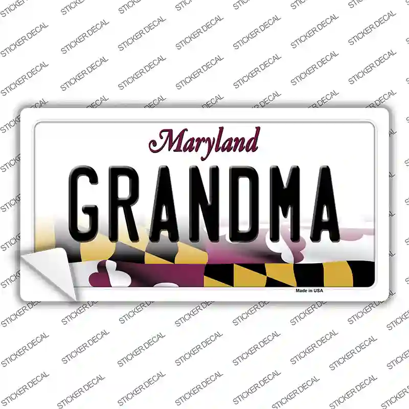 Grandma Maryland Novelty Sticker Decal Small