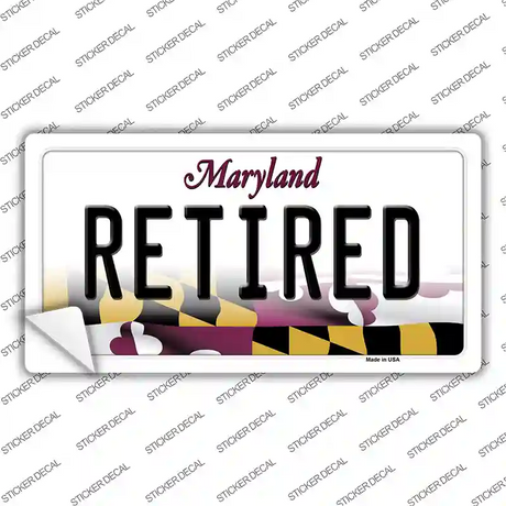 Retired Maryland Novelty Sticker Decal Small