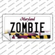 Zombie Maryland Novelty Sticker Decal Small