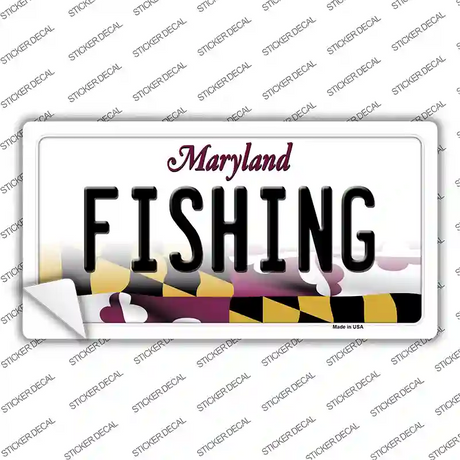 Fishing Maryland Novelty Sticker Decal Small