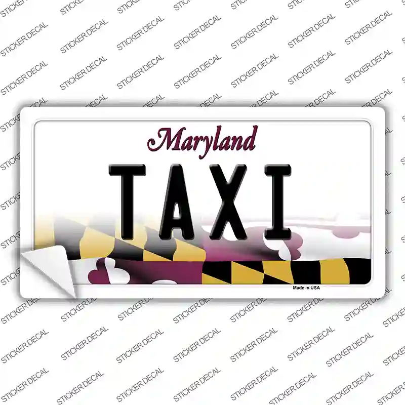 Taxi Maryland Novelty Sticker Decal Small