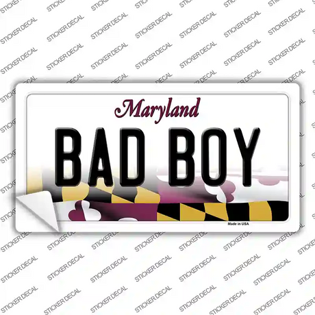 Bad Boy Maryland Novelty Sticker Decal Small