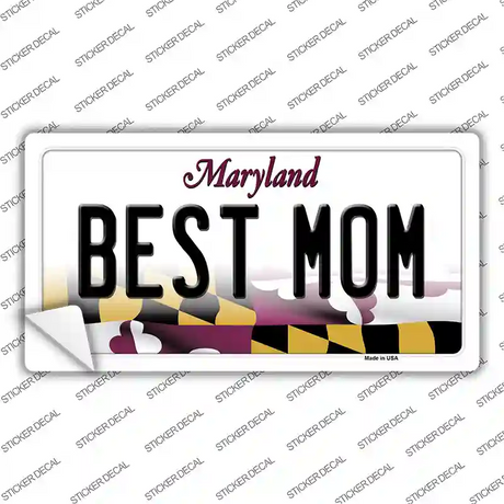 Best Mom Maryland Novelty Sticker Decal Small