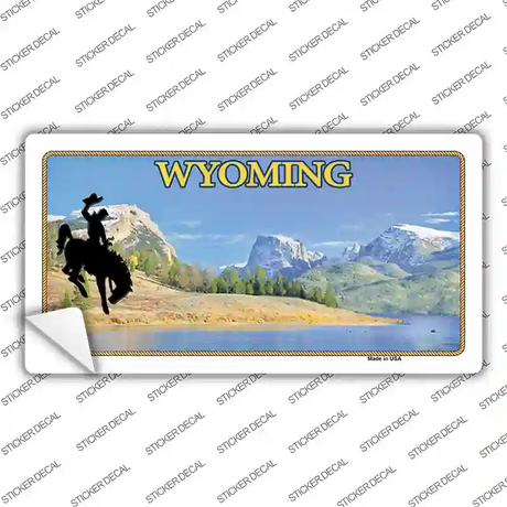 Wyoming Blank Novelty Sticker Decal Small