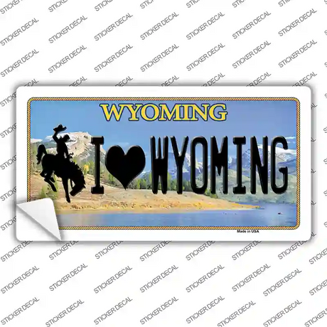 I Love Wyoming Novelty Sticker Decal Small