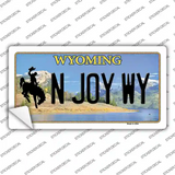 N Joy WY Wyoming Novelty Sticker Decal Small