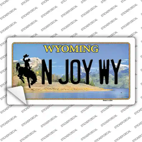 N Joy WY Wyoming Novelty Sticker Decal Small