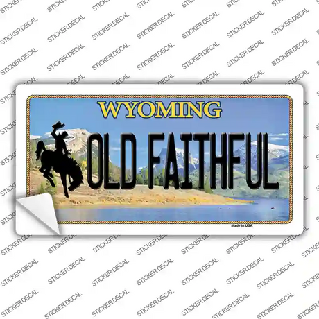 Old Faithful Wyoming Novelty Sticker Decal Small