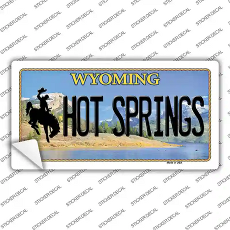 Hot Springs Wyoming Novelty Sticker Decal Small