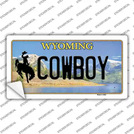 Cowboy Wyoming Novelty Sticker Decal Small