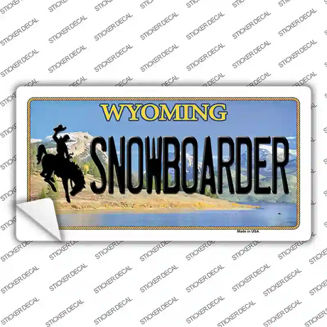 Snowboarder Wyoming Novelty Sticker Decal Small