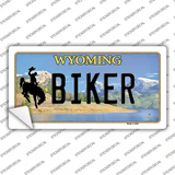 Biker Wyoming Novelty Sticker Decal Small