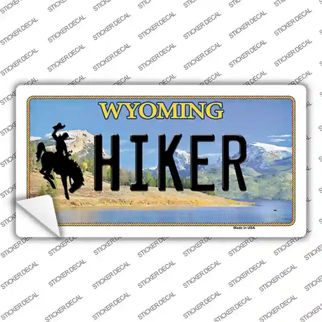 Hiker Wyoming Novelty Sticker Decal Small