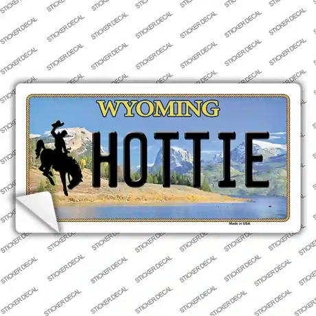 Hottie Wyoming Novelty Sticker Decal Small