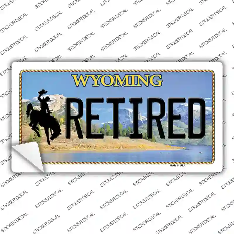 Retired Wyoming Novelty Sticker Decal Small