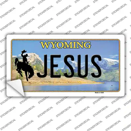 Jesus Wyoming Novelty Sticker Decal Small