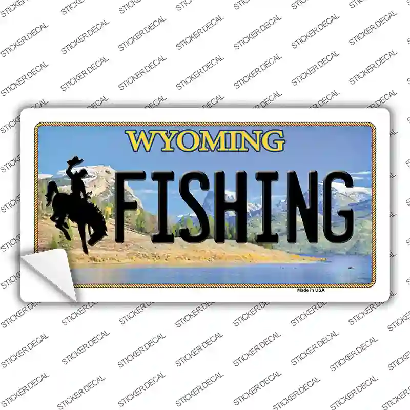 Fishing Wyoming Novelty Sticker Decal Small