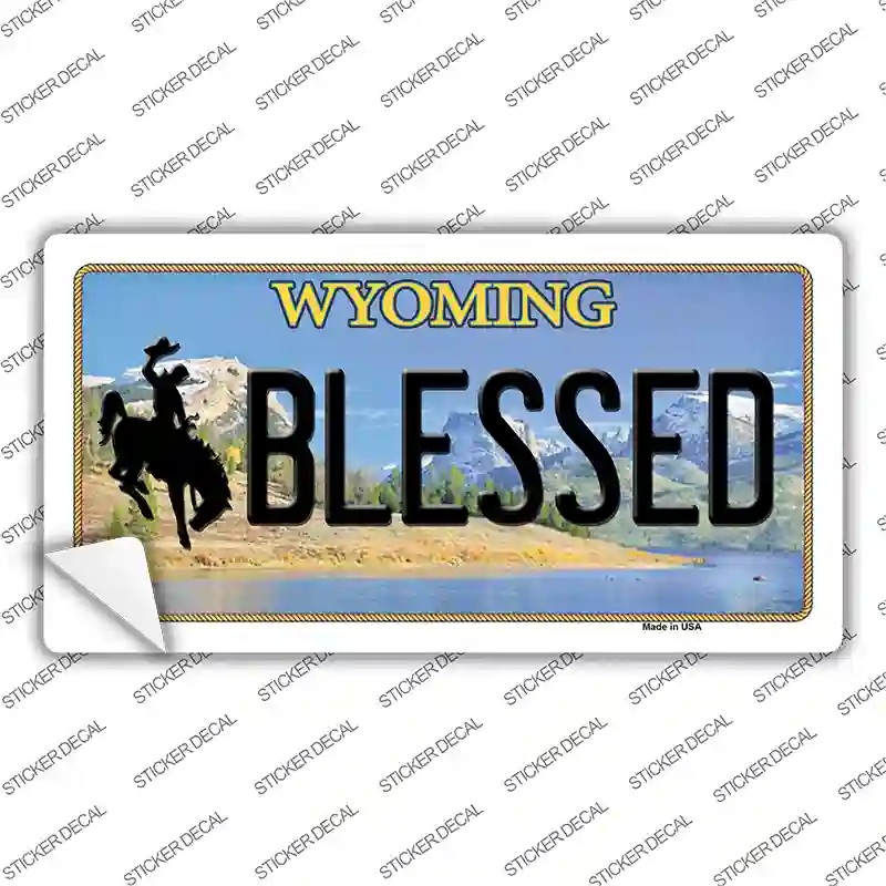 Blessed Wyoming Novelty Sticker Decal Small