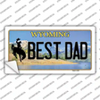 Best Dad Wyoming Novelty Sticker Decal Small