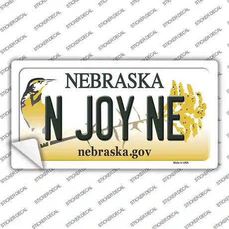 N Joy NE Nebraska Novelty Sticker Decal Small