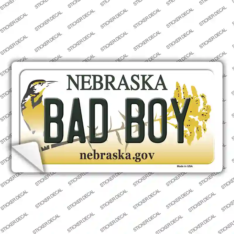 Bad Boy Nebraska Novelty Sticker Decal